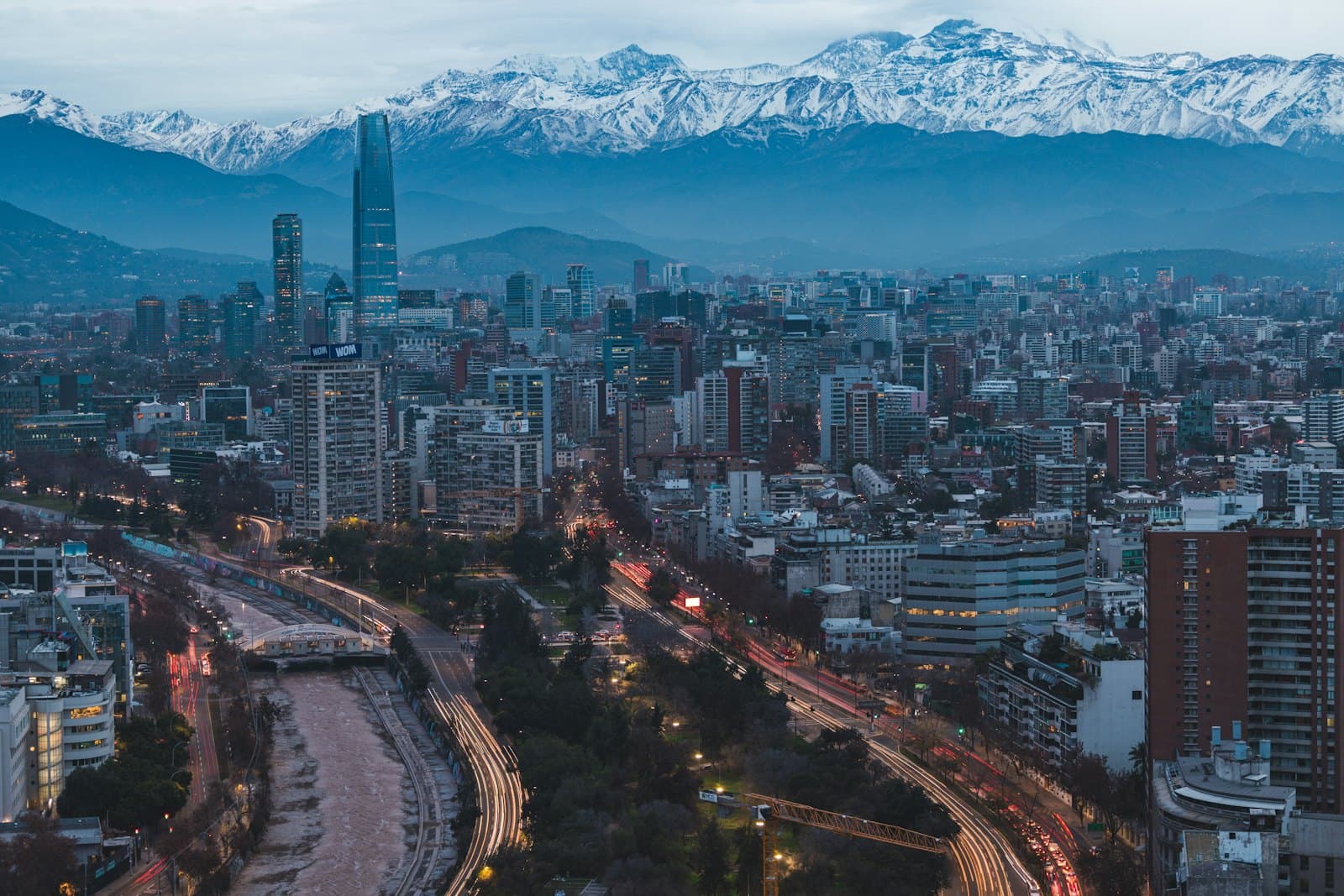 Vista de Santiago de Chile desde el oriente